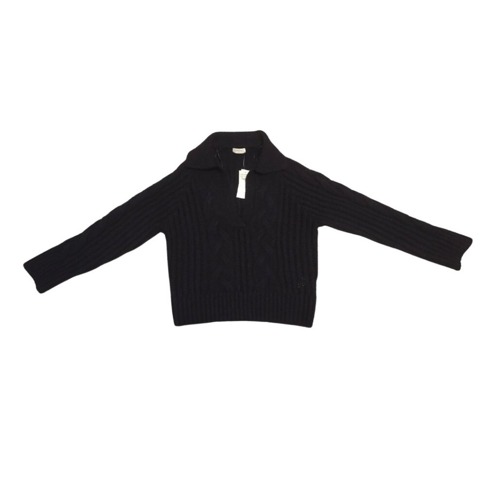 Sophie Rue Notch Cable Knit Pullover Sweater Size Large - Picture 3 of 9